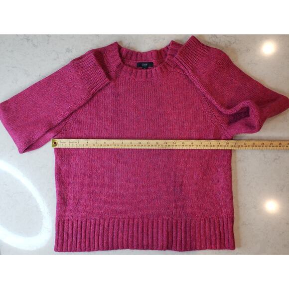 J. CREW Crewneck Sweater Merino Wool Alpaca Blend Heather Pink Women's Size XL - Picture 9 of 11